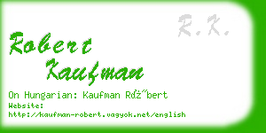 robert kaufman business card